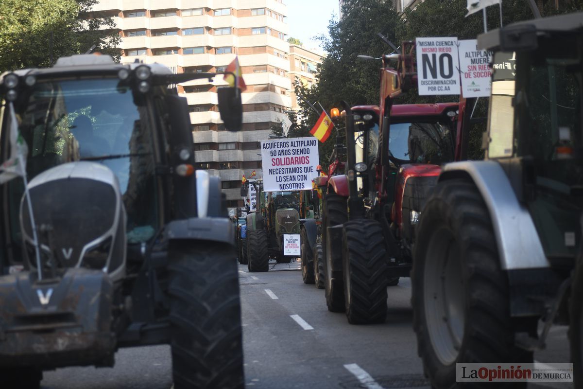 Miles de agricultores y ganaderos toman las calles de Murcia