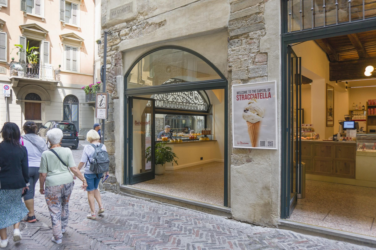 Restaurante La Marianna Bérgamo donde se inventó el helado de stracciatella