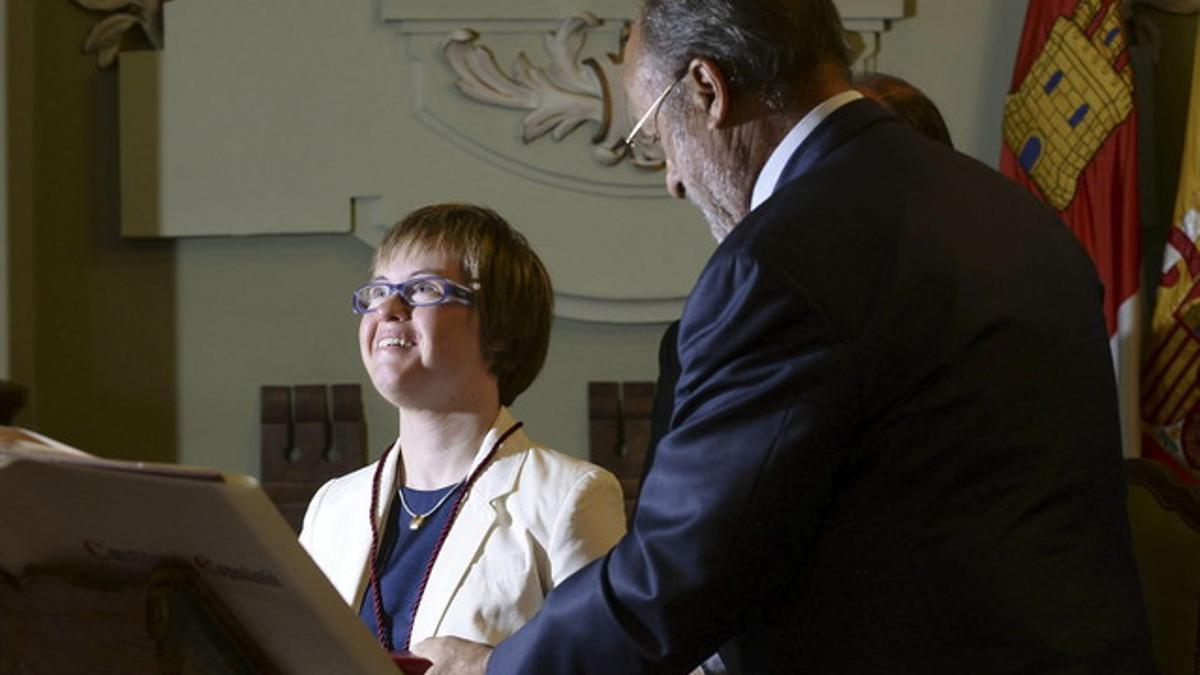 Ángela Bachiller durante la toma de posesión de su cargo como concejala