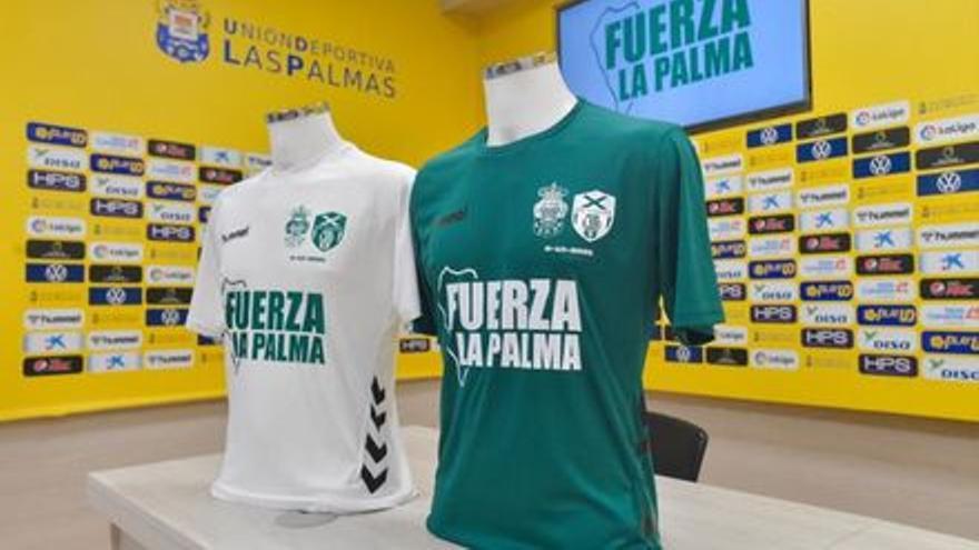 Camisetas del Torneo Benéfico por La Palma disputado el pasado 1 de octubre en el estadio de Gran Canaria.