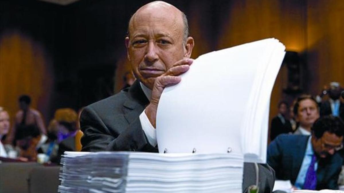 Discutido 8Blankfein, consejero delegado de Goldman Sachs, comparece en el Senado de EEUU en el 2010.