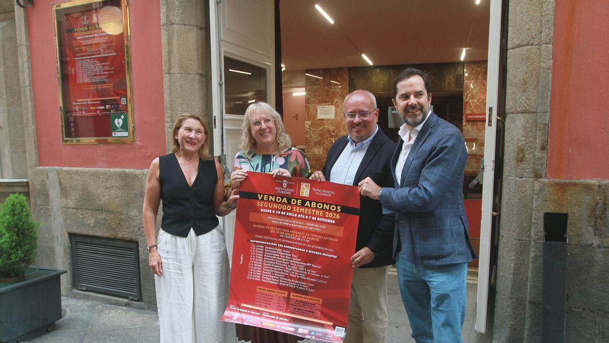 Olga Mojón, Montserrat Cruz, Cesar Fernández y Jacobo Sutil en la presentación del segundo semestre.