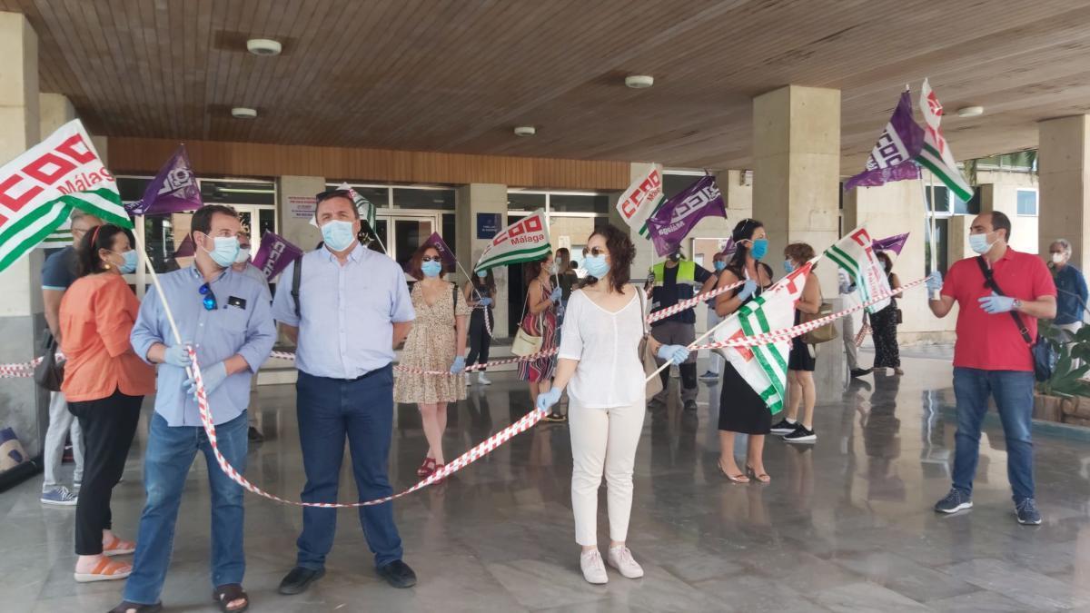 Protesta celebrada en el campus de El Ejido.