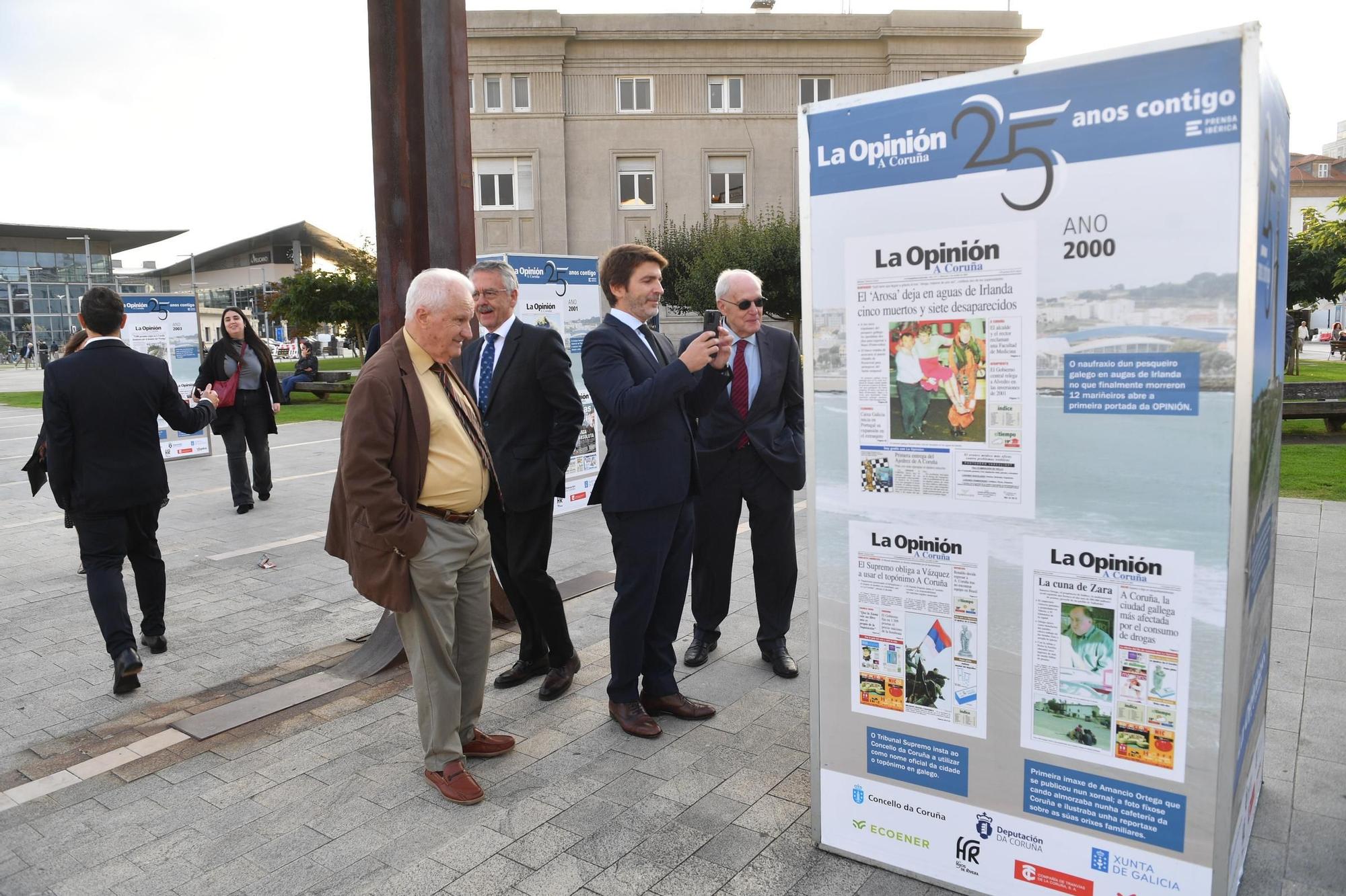 Inauguración de la exposición que conmemora los 25 años de LA OPINIÓN A CORUÑA