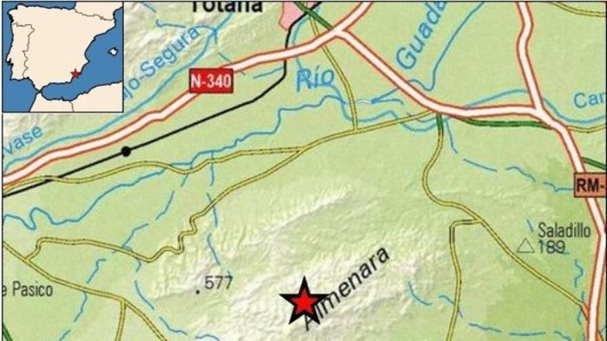Un terremoto de 2,4 grados hace temblar la sierra de Almenara de Lorca