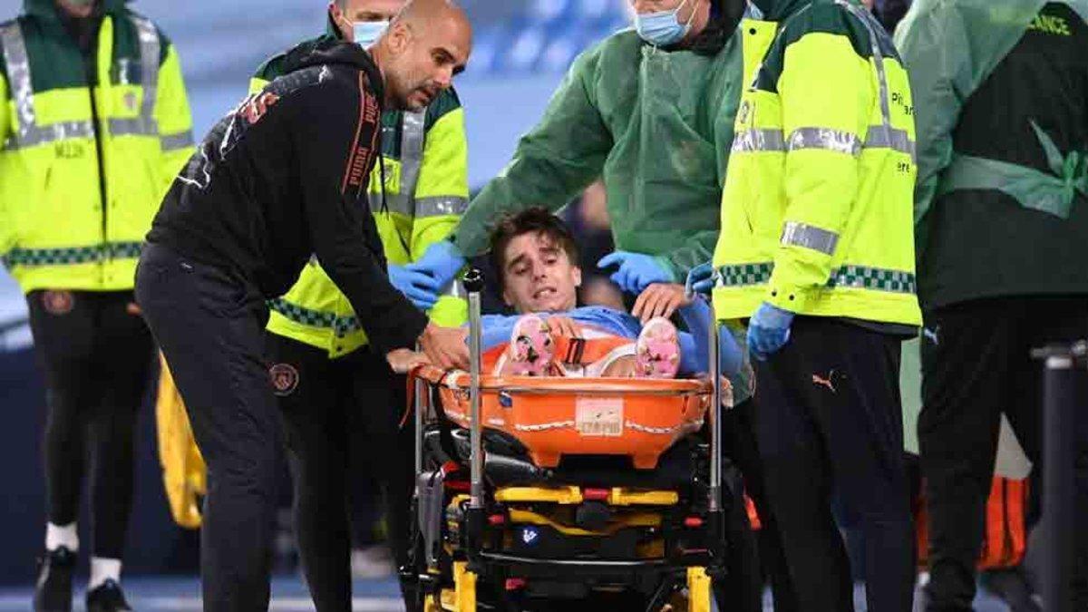 Adrià Bernabé tuvo que ser retirado en camilla