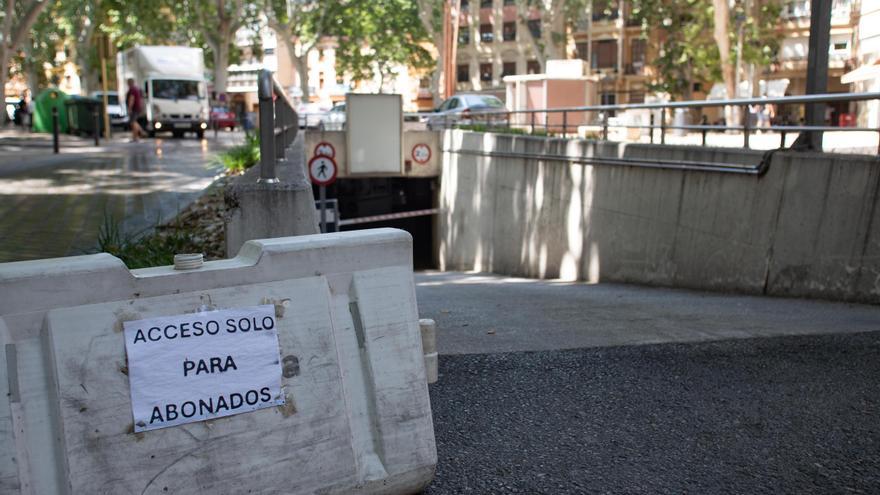 Este es el estado en el que se encuentra el parking de la Bassa de Xàtiva