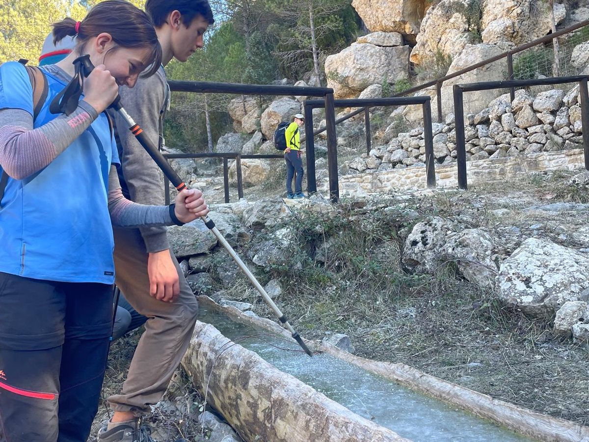 Balsas y fuentes de Penyagolosa, heladas por las bajas temperaturas.