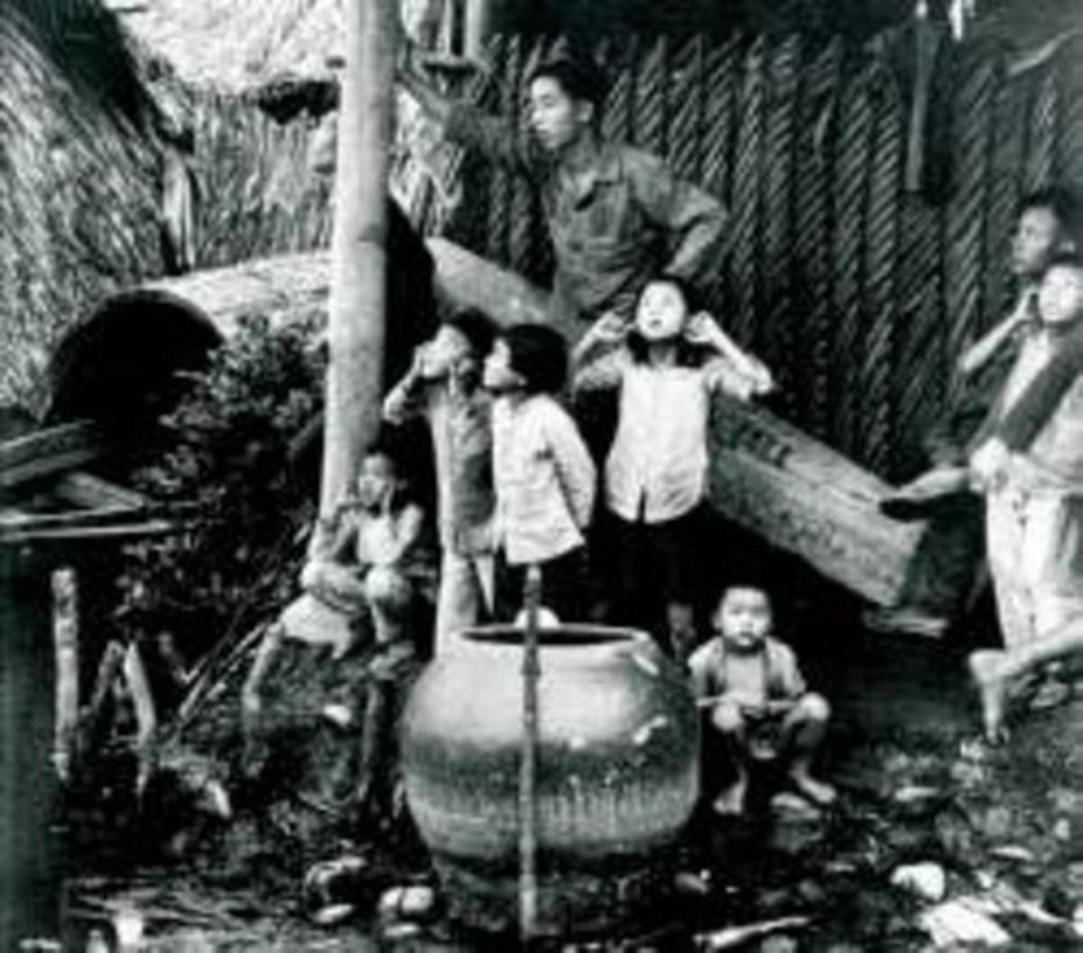 Una aldea de Vietnam del Sur en 1966.
