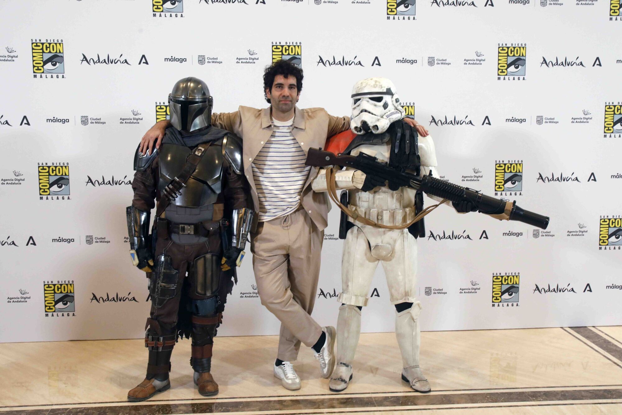  Presentación de San Diego Comic-Con Málaga 2025. Participa el presidente de la Junta de Andalucía, Juanma Moreno; el alcalde de Málaga, Francisco de la Torre; el presidente de Dentsu Media &amp; Performance, Jaime López-Francos; y el chief Communications &amp; Strategy Officer de Comic-Con International, David Glanzer