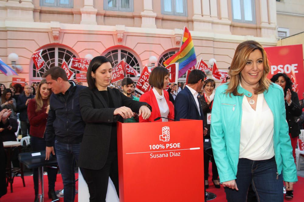 Mitin de Susana Díaz en la Casa de la Cultura de Xàtiva