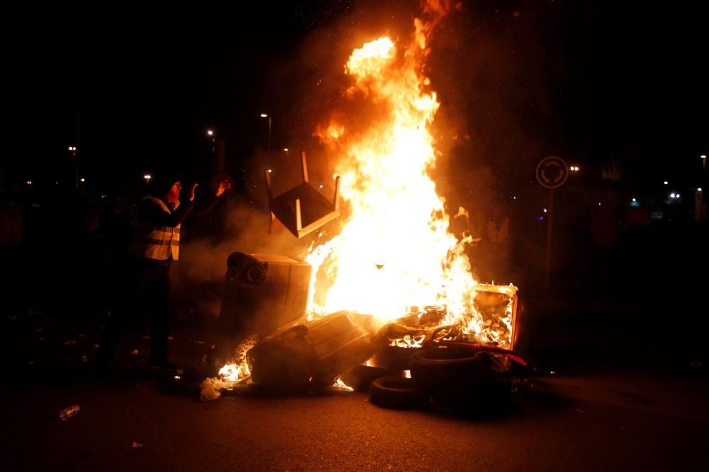 Las imágenes de las protestas de los taxistas.