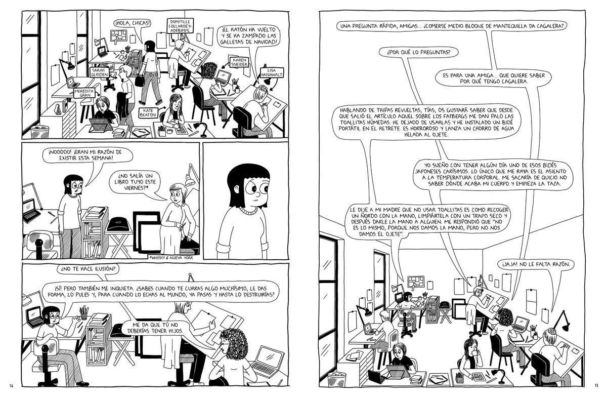 Páginas de 'Los incorregibles', novela gráfica de Julia Wertz.