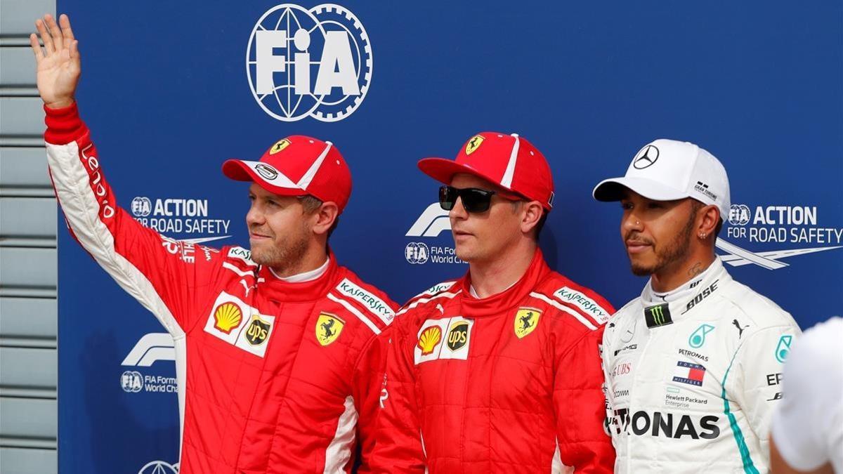 Raikkonen se llevó la pole para Ferrari en una impresionante vuelta seguido de Vettel y Hamilton