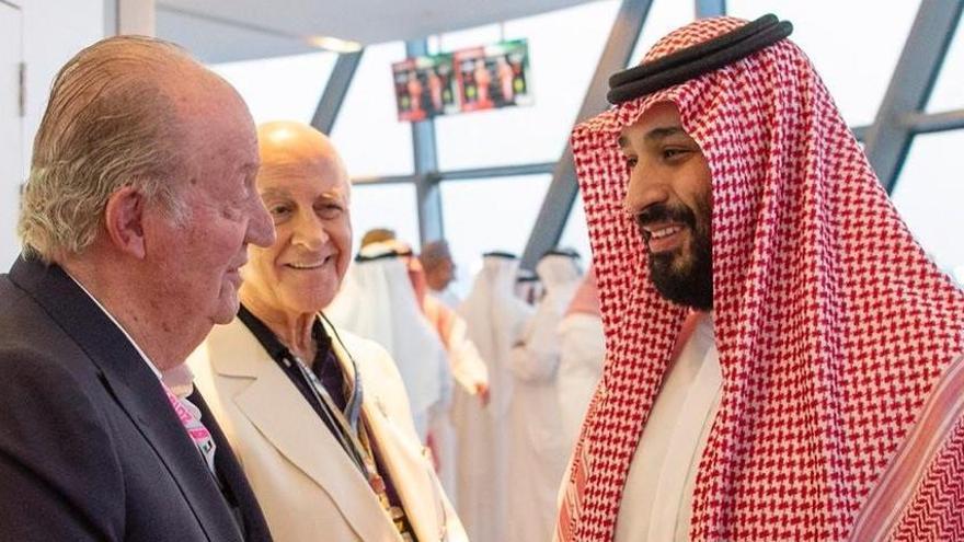 El rei Juan Carles i el príncep hereter d&#039;Aràbia  Saudita, Mohamed bin Salman