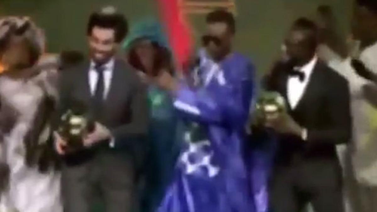 El baile de Salah para celebrar que es el mejor jugador de Africa