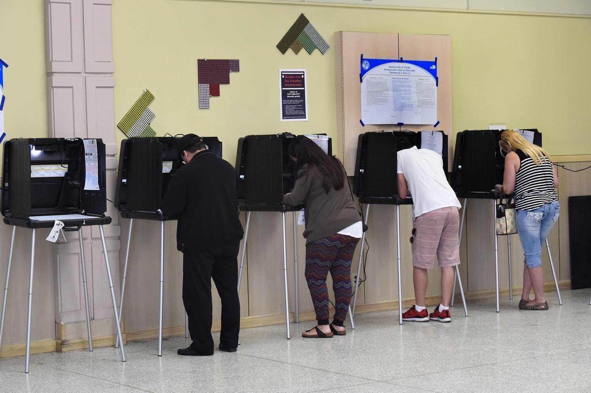 Centro de votación en Miami, Florida.