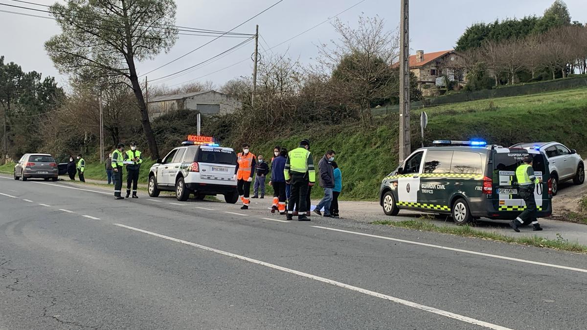 Lugar donde tuvo lugar el atropello mortal en la recta de Rodelas