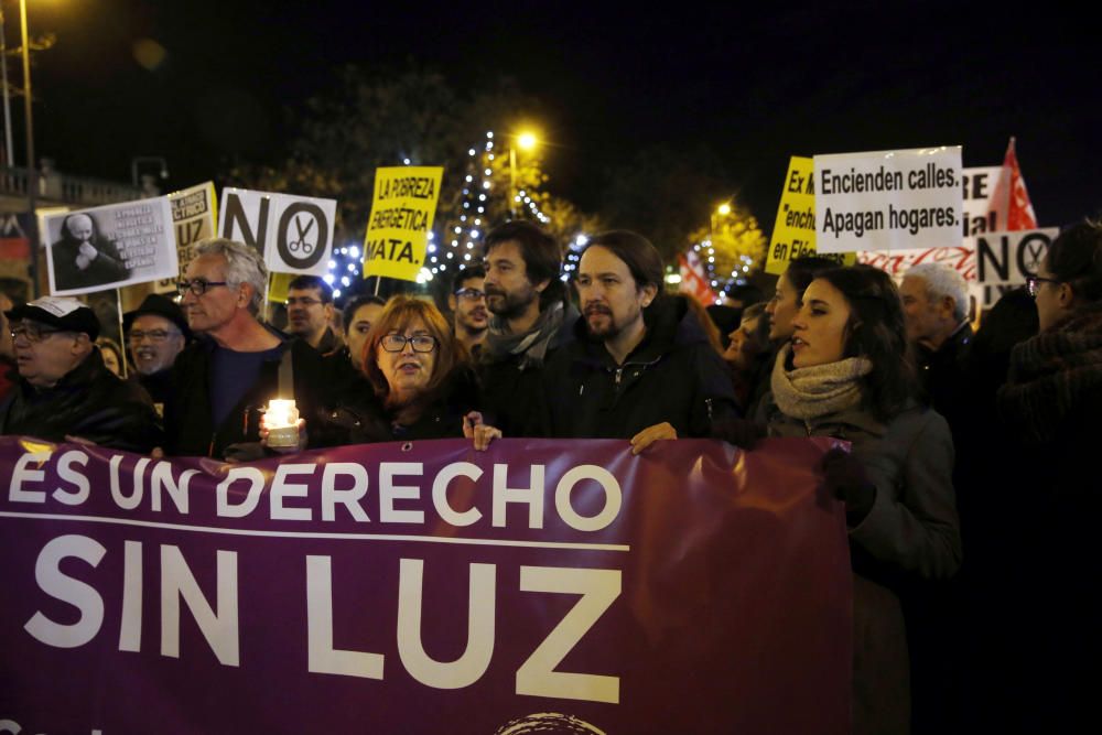 Manifestación contra la pobreza energética en Madr