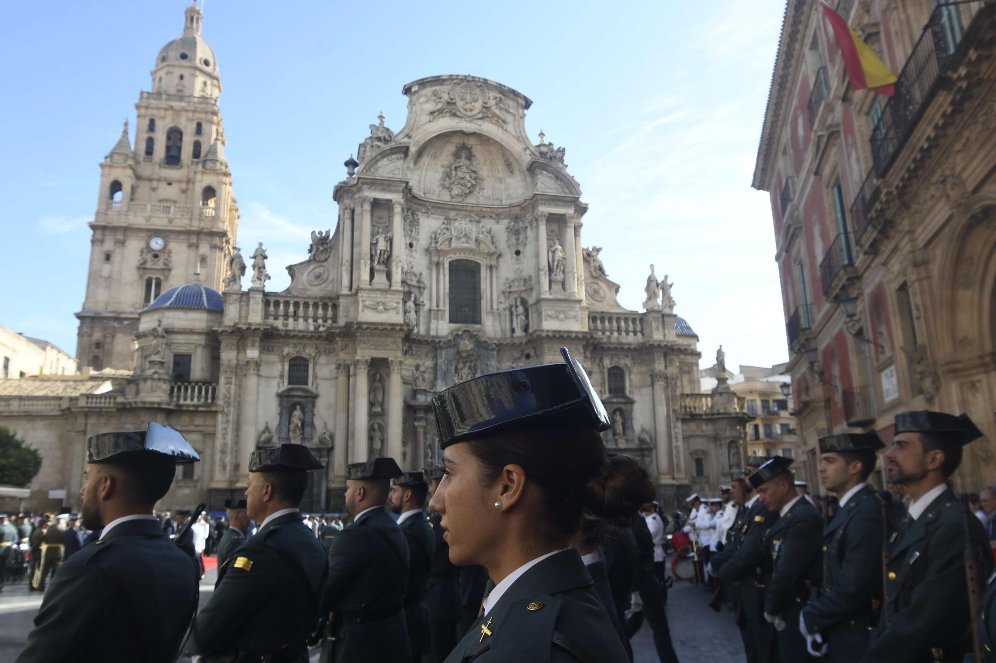 Un momento del acto de la Guardia Civil de Murcia en Belluga, este martes día 11.