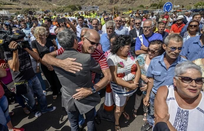 LAS PALMAS DE GRAN CANARIA A 03/07/2017 Apertura al tráfico del último tramo de la primera fase de la carretera de la Aldea. FOTO: J.PÉREZ CURBELO