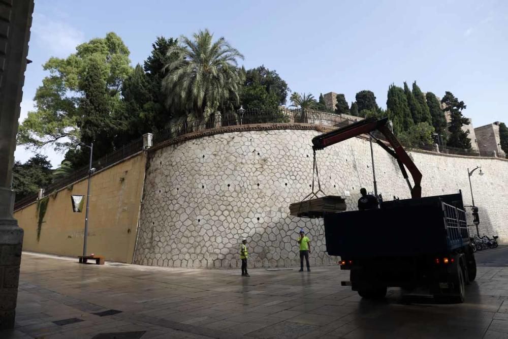 Obras para instalar un poema de Aleixandre en la travesía del Pintor Nogales