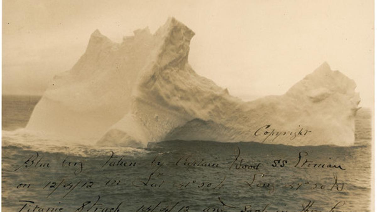 Foto del iceberg que habría chocado y provocado el hundimiento del 'Titanic'.