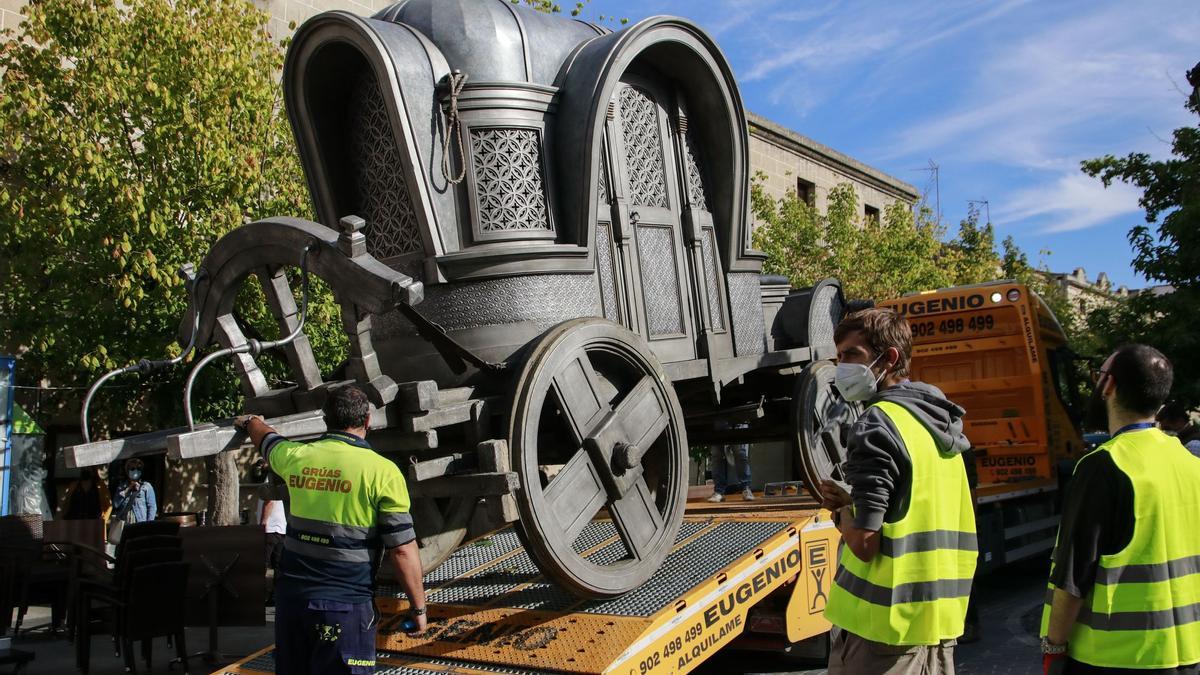 Material para el rodaje de Cáceres.