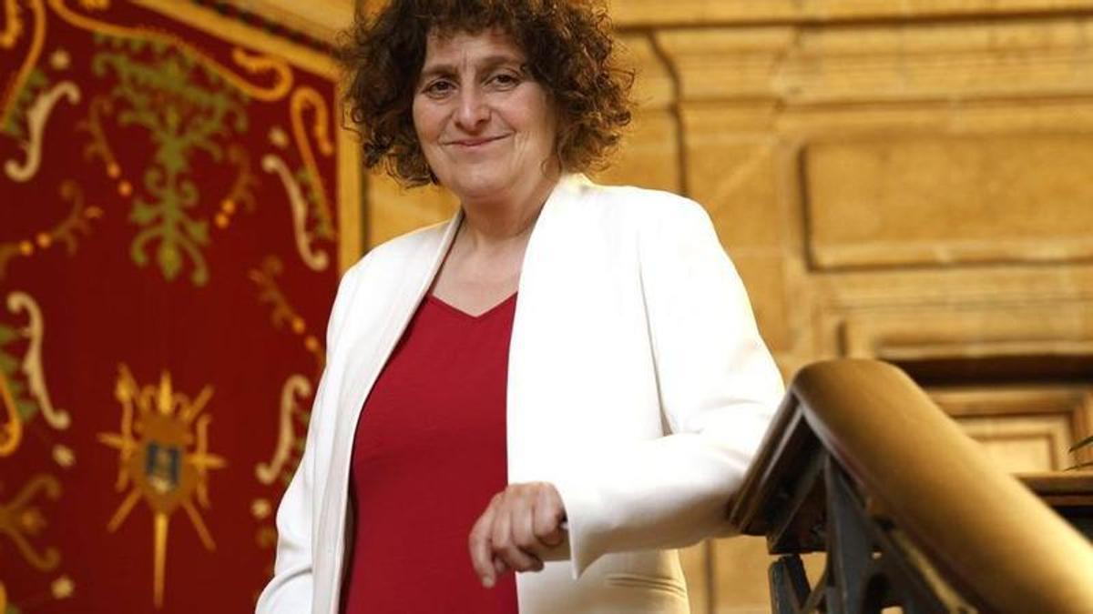 A alcaldesa Goretti Sanmartín no Pazo de Raxoi
