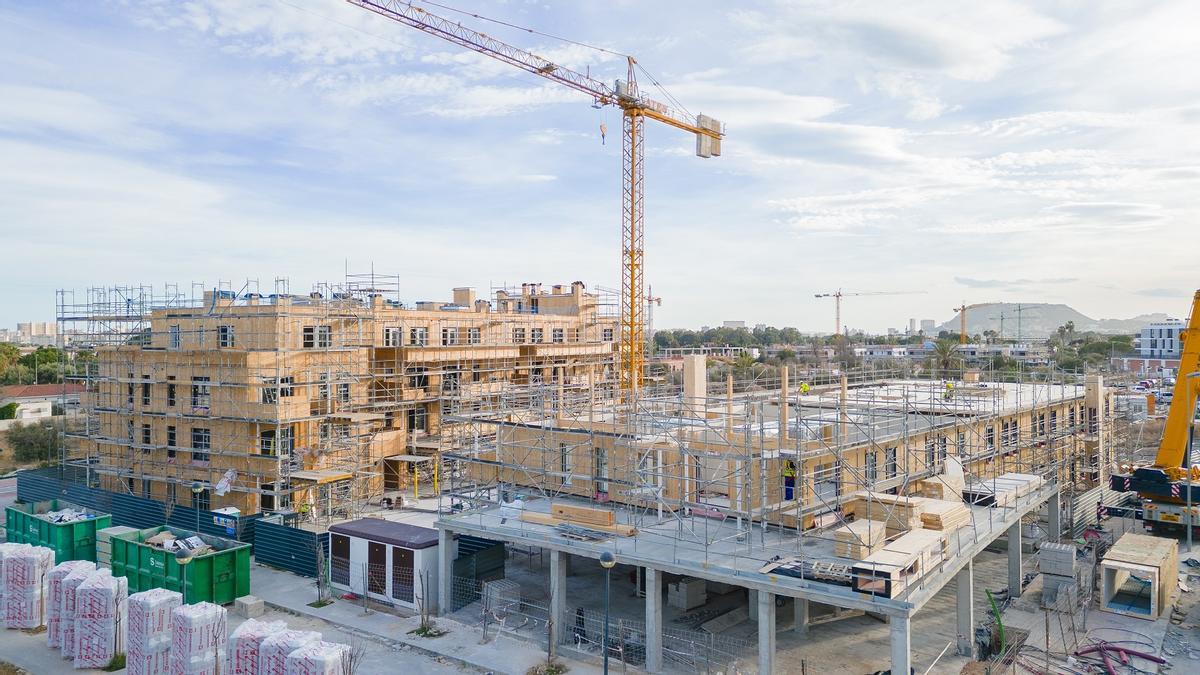 Construcción hecha con el sistema modular en San Juan por Aedas.