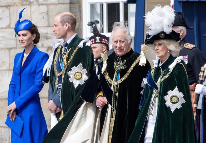 Kate Middleton junto al resto de miembros de la familia real británica en 2023