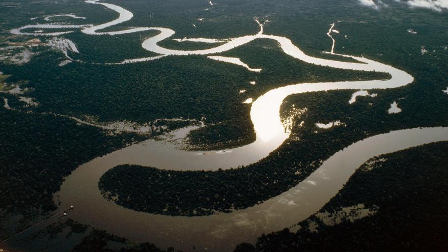 Vista aérea de la selva amazónica.