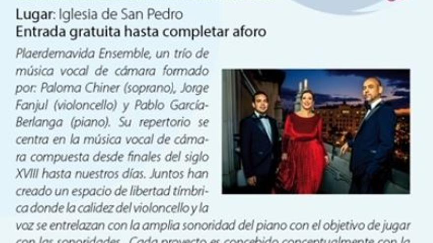 Festival de música - Ciudad de Teruel - Concierto Plaeridamavida Ensemble