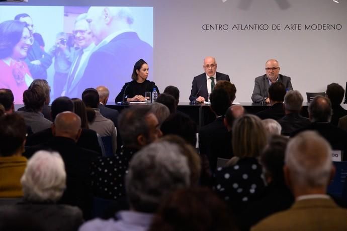 30º aniversario del CAAM.El CAAM celebra su 30 aniversario con el descubrimiento de una placa de homenaje a Chirino, una exposición con obra del escultor, y música en directo  | 04/12/2019 | Fotógrafo: Tony Hernández