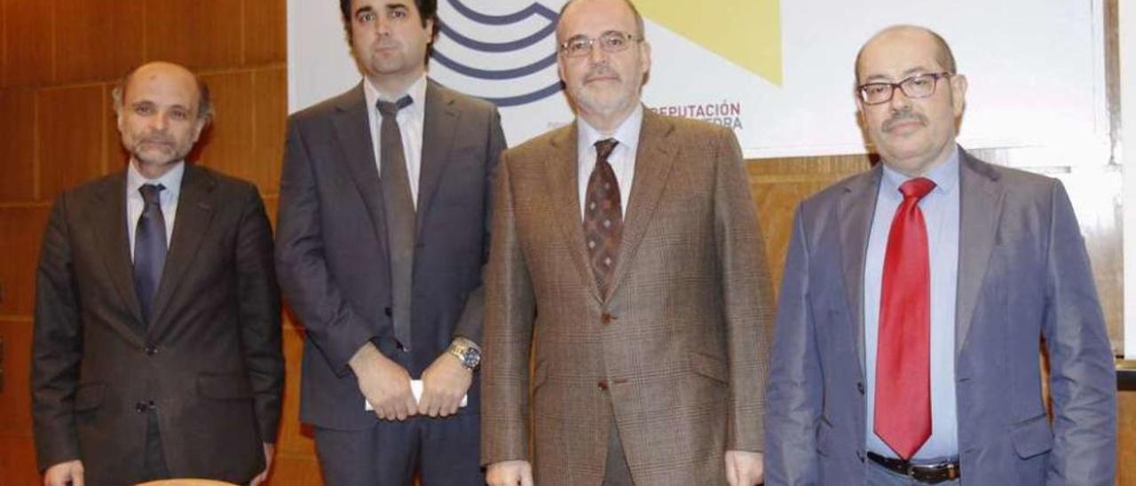 Desde la izq., Manuel Rodríguez, José Luis Santos, José María Lamas y José Antonio Pérez. // J. Lores