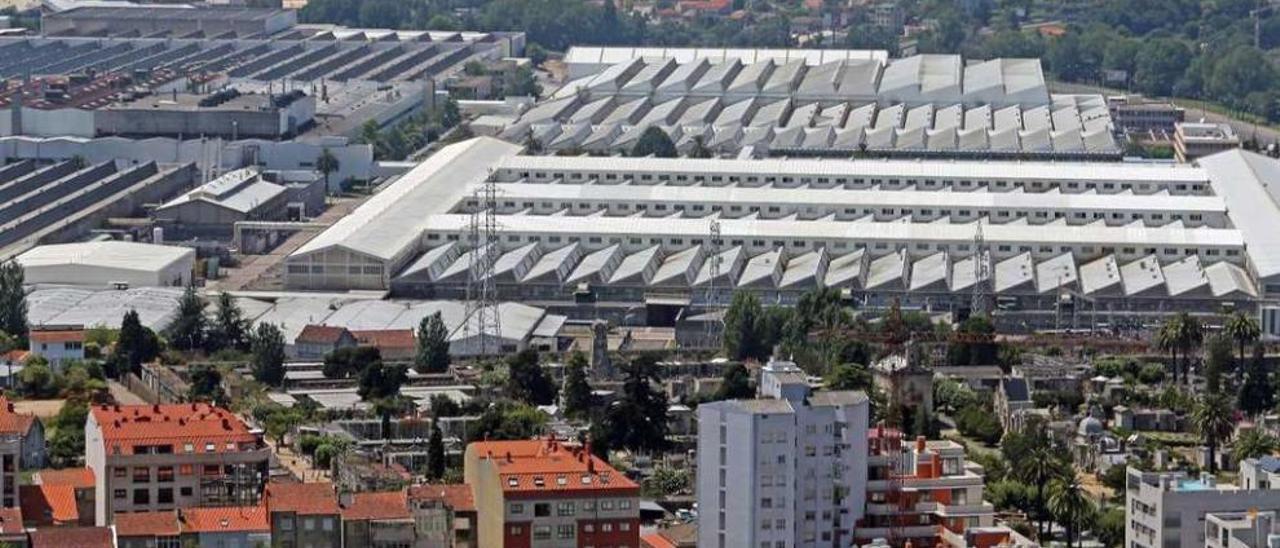 Vista de la planta de PSA-Citroën en el polígono industrial de Balaídos. // Marta G. Brea