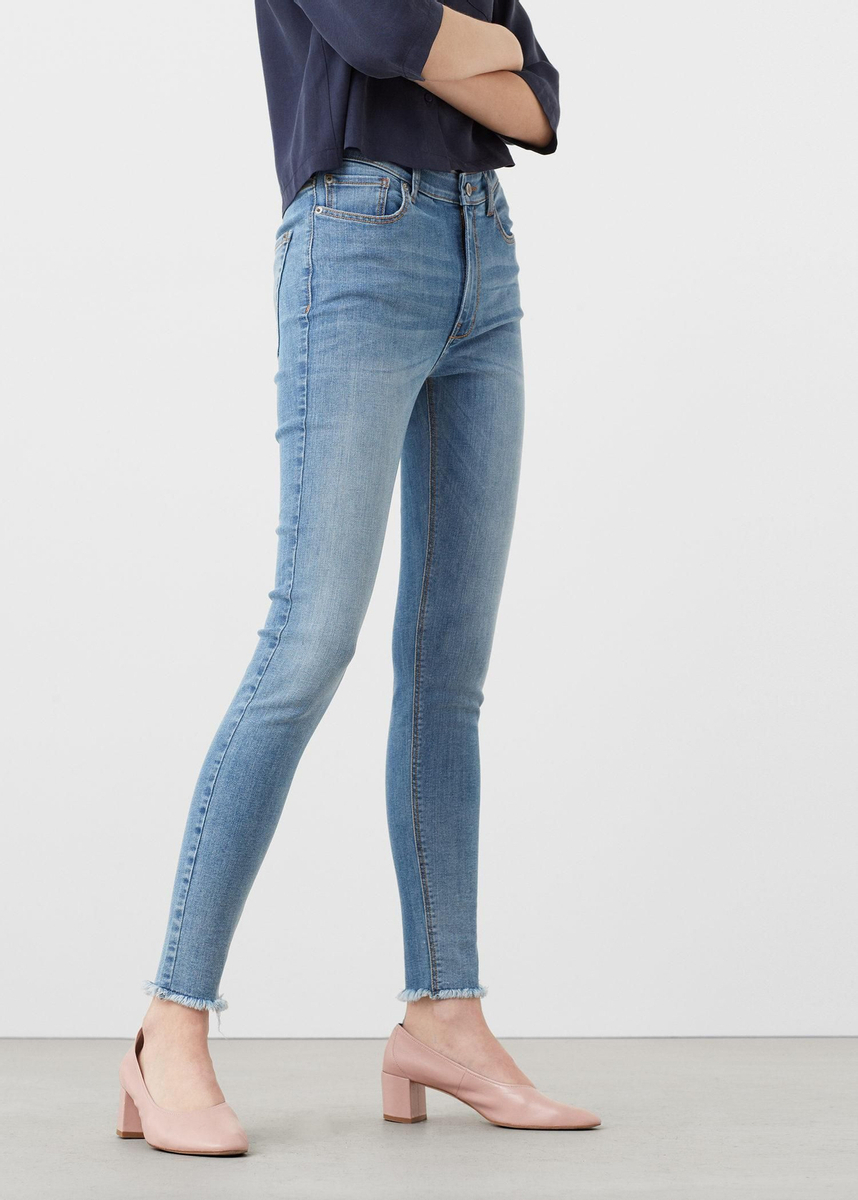 Frayed-hem jeans, Mango