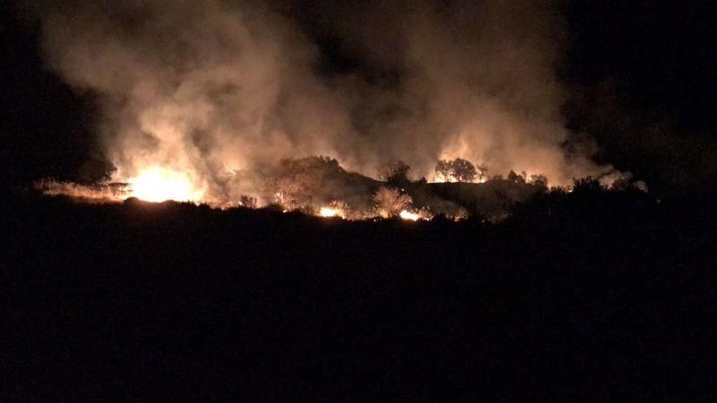 Incendio en el cañón del Tera