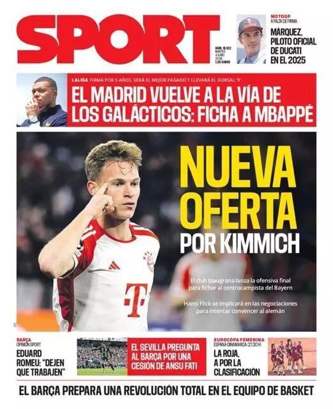 Estas son las portadas deportivas de hoy, martes 4 de junio de 2024