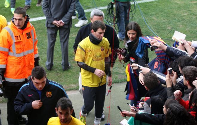 Puertas abiertas en el entrenamiento del Barça en el Miniestadi