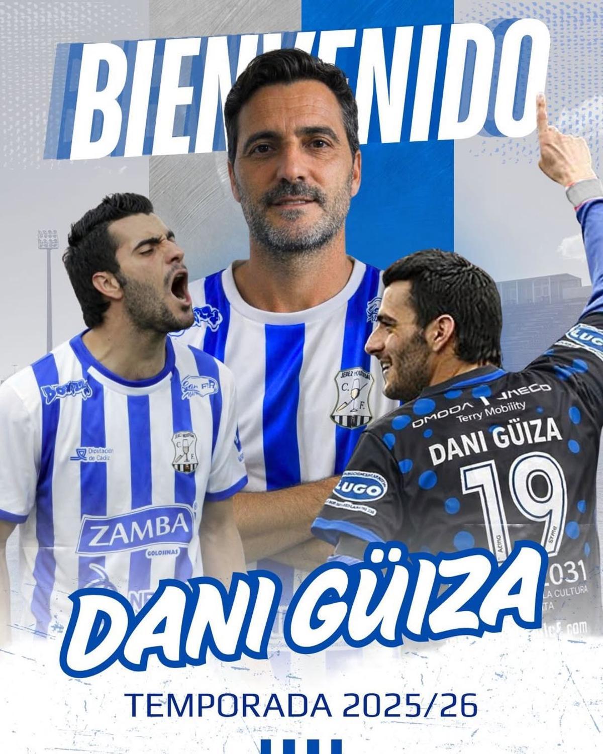 Dani Güiza, con la camiseta del Jerez Industrial.