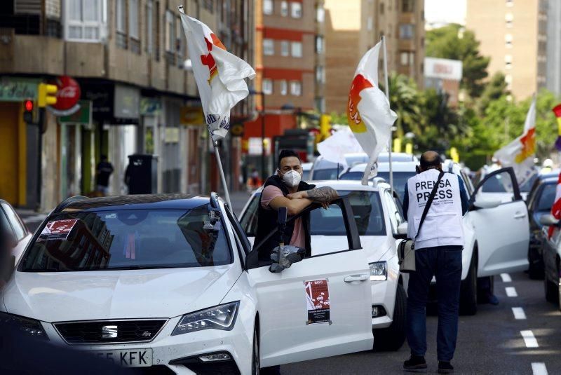 La caravana de Intersindical recorre Zaragoza el 1 de mayo