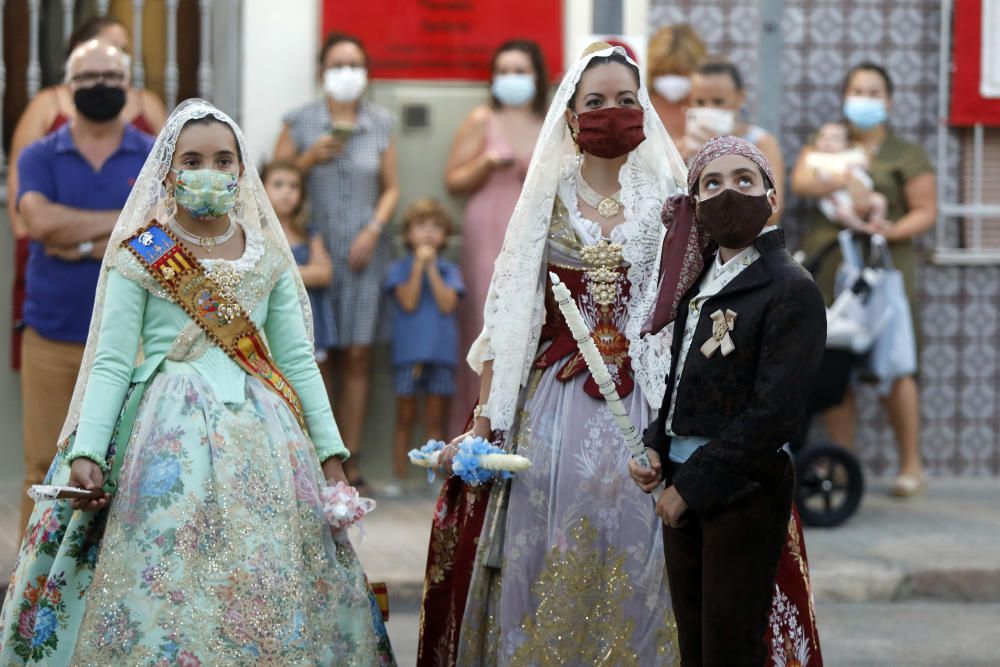 Procesión en la calle del Cristo de la Salud del Palmar