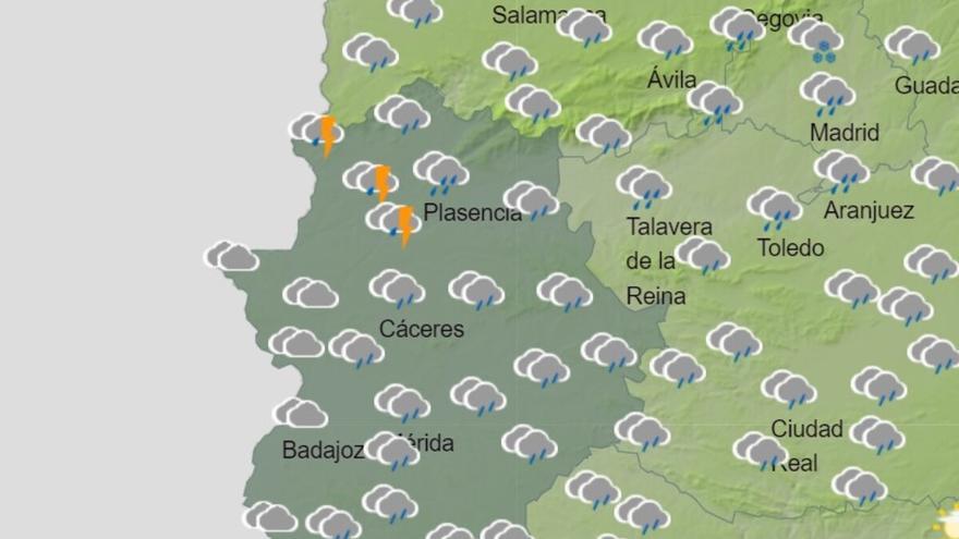 El tiempo en Extremadura: Precipitaciones y temperaturas máximas en descenso