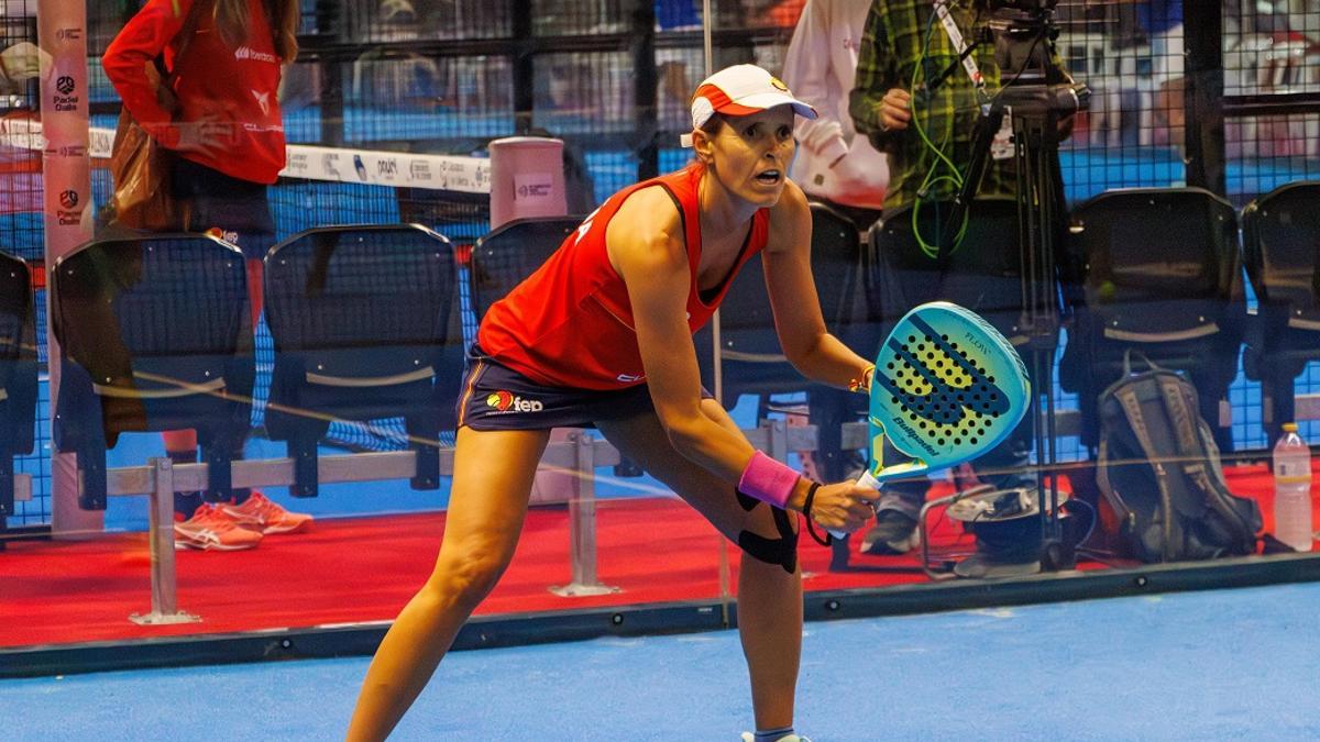 Lorena Figueres Alario, en acción, durante la final del Europeo