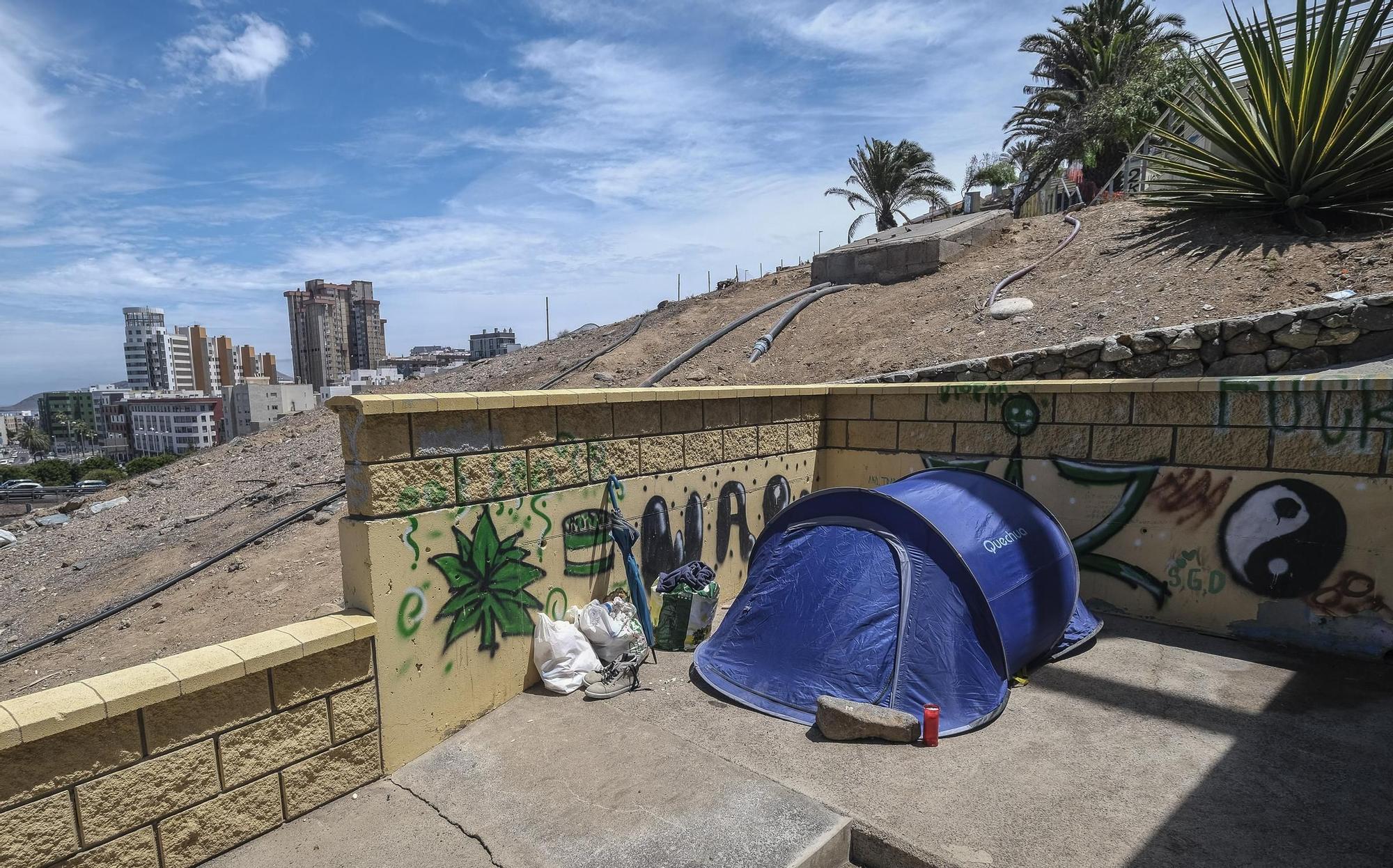Habitáculos de personas sin hogar en Las Palmas de Gran Canaria