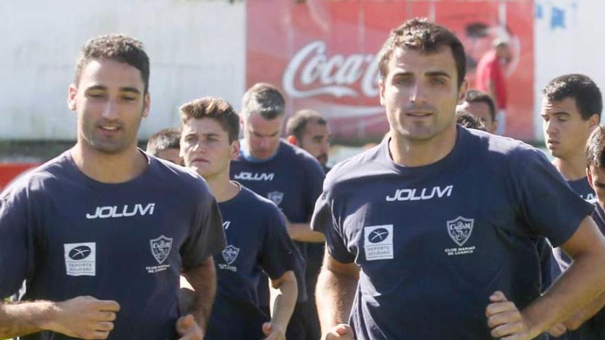 Pablo Suárez y José Ángel, en un entrenamiento.