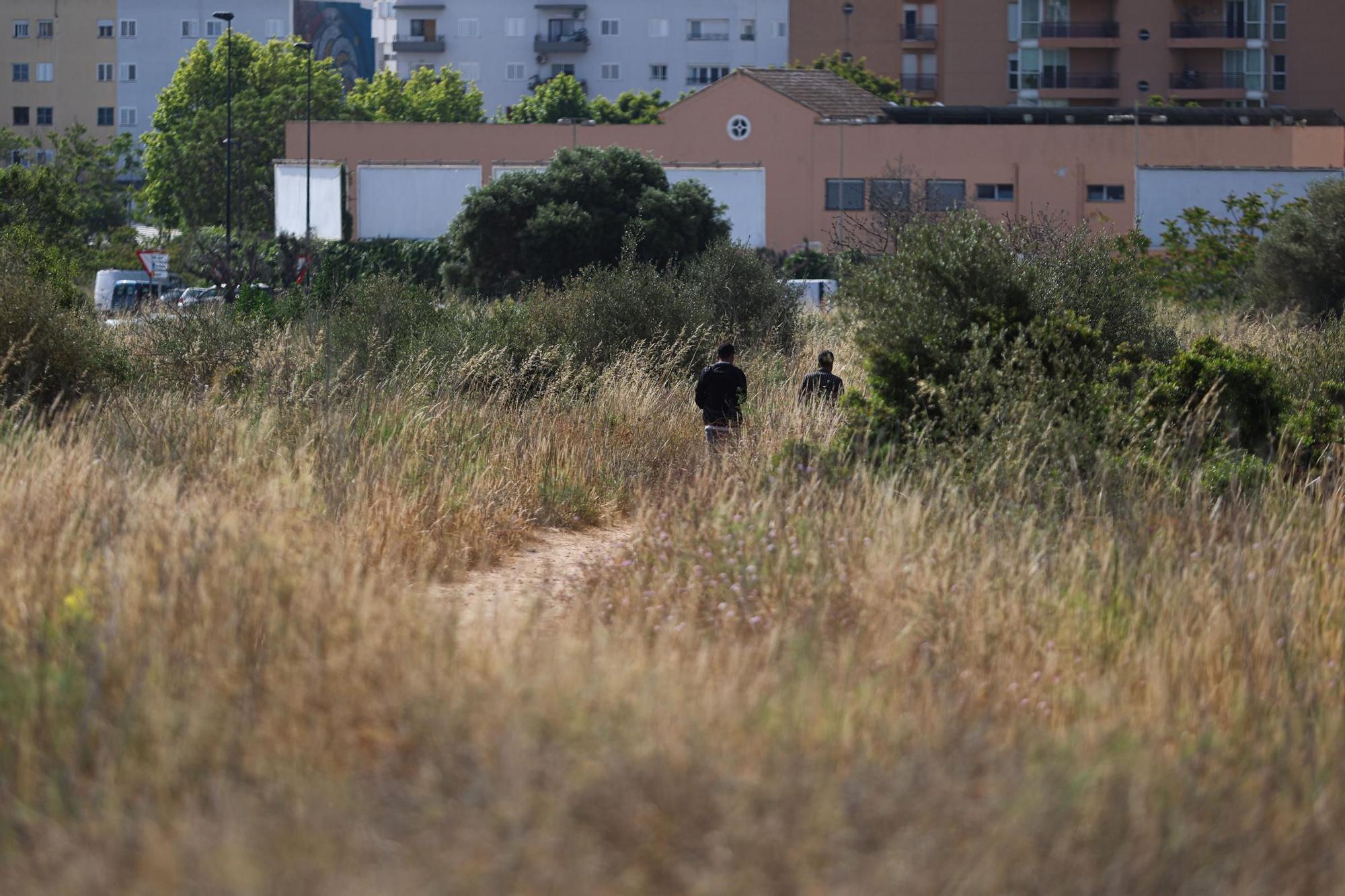 Poblado chabolista en la zona del recinto ferial de Ibiza