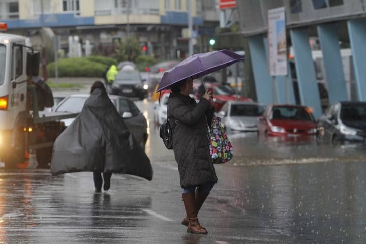 El temporal en Vigo