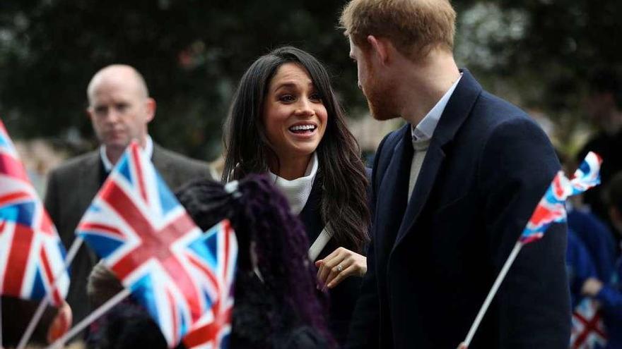 Meghan Markle con el príncipe Enrique, esta semana, en un acto oficial.